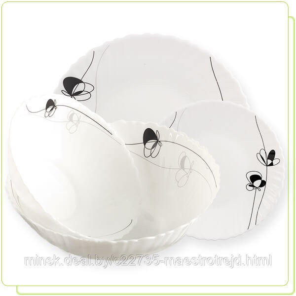 19 пр. набор посуды Ноктюрн жаропрочное стекло Mr-30061-19S Maestro - фото 1 - id-p25379489