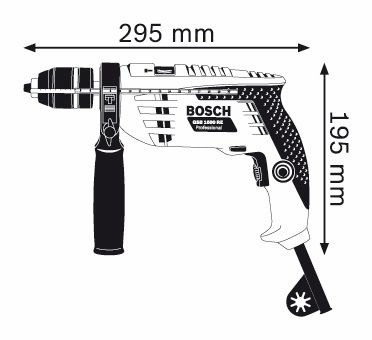 Ударная дрель - BOSCH GSB 1600 RE Professional - фото 2 - id-p1550135