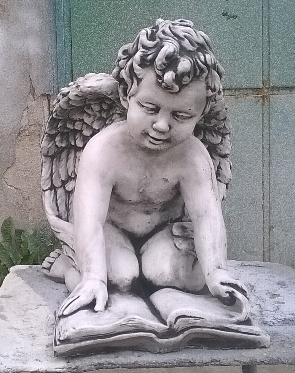 Ангел с книгой из бетона - фото 2 - id-p43043735