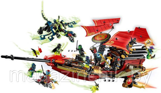 Конструктор Ниндзяго NINJAGO Корабль Дар судьбы 10402, 1265 дет, аналог Лего Ниндзя го (LEGO) 70738 - фото 3 - id-p43044328