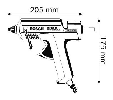 Термоклеевой пистолет - Bosch GKP 200 CE - фото 2 - id-p1555752