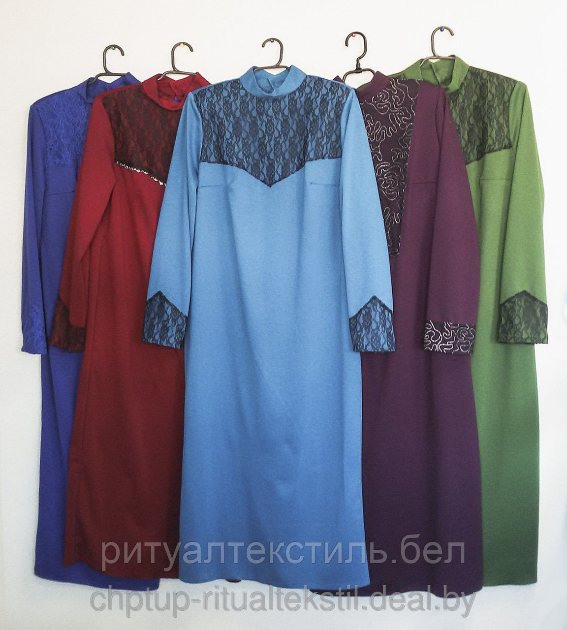 ОПТ. Платье женское ритуальное винное с шалью - фото 5 - id-p34854571