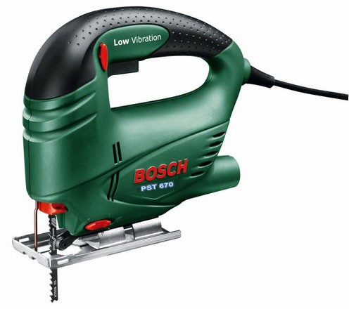 Лобзиковая пила - Bosch PST 670 + набор из 4 пильных полотен