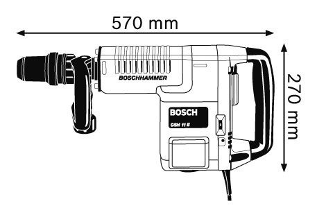 Отбойный молоток с патроном SDS-max - BOSCH GSH 11 E - фото 2 - id-p1559599
