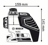 Нивелир линейный лазерный - BOSCH GLL 3-80 + Строительный штатив BS 150, фото 2