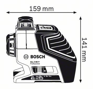 Нивелир линейный лазерный - BOSCH GLL 3-80 + Строительный штатив BS 150 - фото 2 - id-p1559634