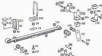 Подрессорный лист задней рессоры MB 814 (лист № 3)