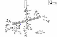 Подкоренной лист передней рессоры MB 814 (лист № 2)