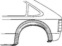 Арка крыла задняя левая OPEL KADETT D 79-84 2дв