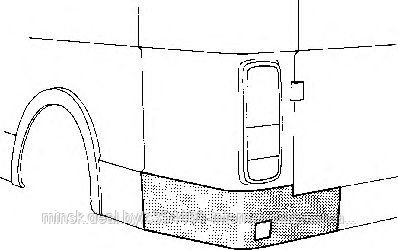 Панель ремонтная задняя правая VW LT (1975-1996) (угол)