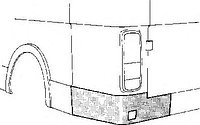 Панель ремонтная задняя левая VW LT (1975-1996) (угол)