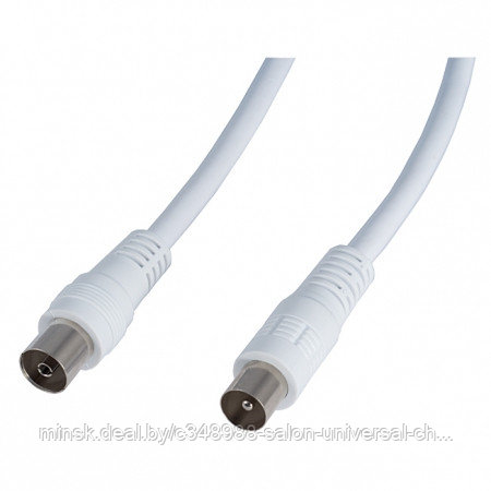 Кабель коаксиальный TV (М) -> TV (F), 1 м, Perfeo, фото 2