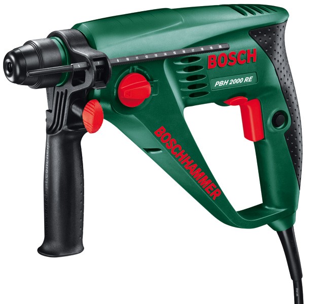 Перфоратор - BOSCH PBH 2000 RE  + 2 зубила, 2 сверла