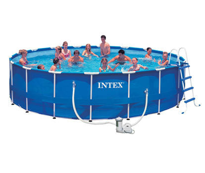 Каркасный бассейн INTEX 549х122см, арт.28252 + фильтр-насос, лестница, подложка, тент
