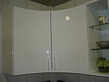 Угловая кухня из АКРИЛА с радиусными (гнутыми) шкафами, фото 6