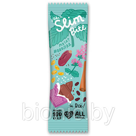 Батончик Bite Slim "Мята - Шоколад", 30 гр, фото 2