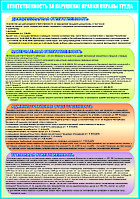 Плакат №117 Ответственность за нарушение правил ОТ ПЛАКАТ р-р 40*57 см