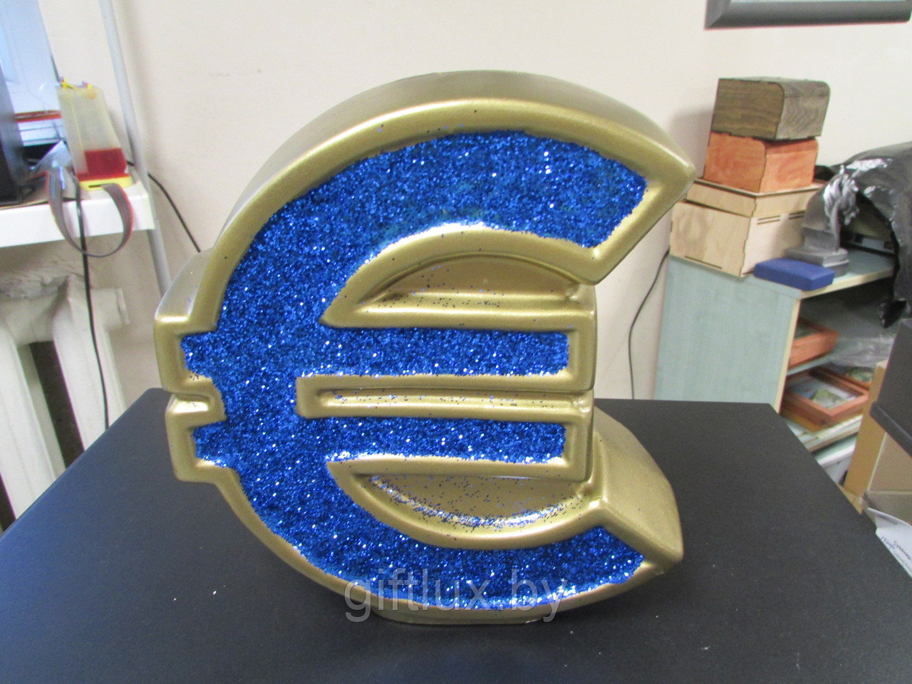 Евро сувенир-копилка, гипс, 19*20 см