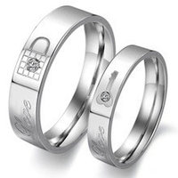 Парные кольца для влюбленных "Неразлучная пара 120" с гравировкой "Любовь", фото 1