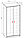 Шкаф для одежды Мэдисон-М МК 200.08М венге/ясень шимо светлый, фото 2
