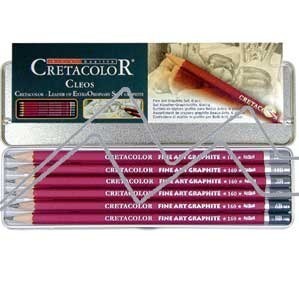 Набор графитовых карандашей 6шт Cleos (2H,HB,2B,4B,6B,8B), Cretacolor/Brevillier Urban