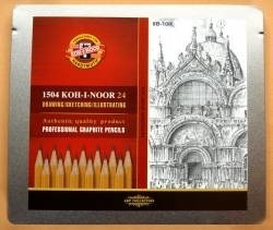 Набор профессиональных карандашей 24шт Art (8B-10H), KOH-I-NOOR