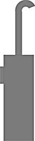 Трубостойка однотрубная ЩУЭ-3/1-6400Ду40-IP54 (инд. зак), труба для воздушной прокладки кабеля, Гусак