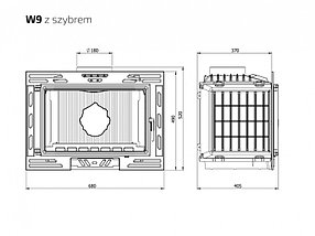 Чугунная каминная вставка KAW-MET W9 12.8 кВт с шибером, фото 3