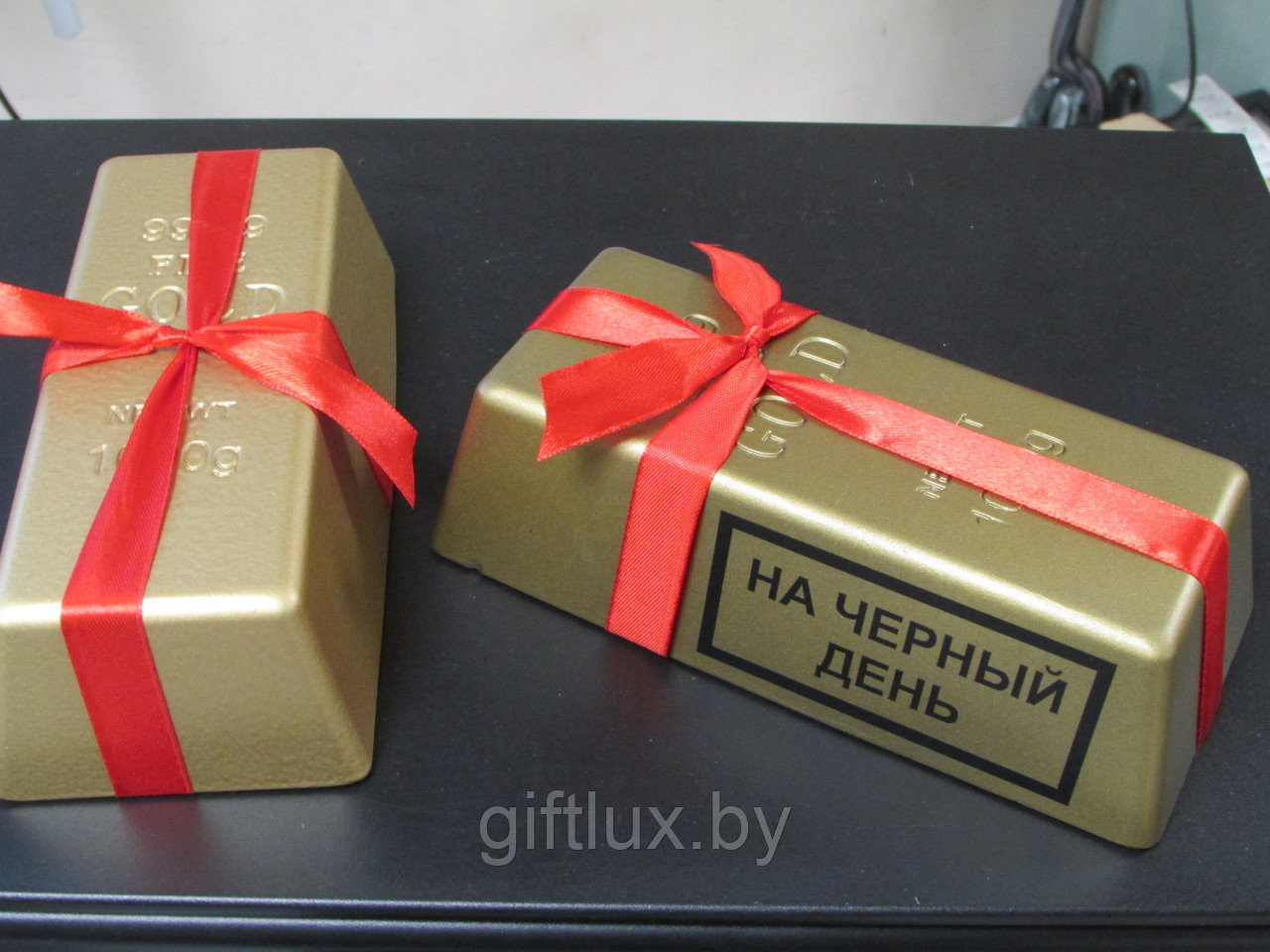 Сувенир Золотой слиток "На черный день", гипс,17*8*5 см - фото 1 - id-p43925220