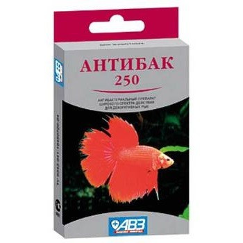 Антибак 250 - 6 табл.(АВЗ) лекарство для рыб - фото 1 - id-p43972069