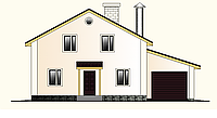 Проект Мансардного дома с гаражом и террасой. Проектирование индивидуальных домов., фото 1