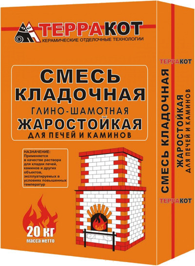 Смесь кладочная глино-шамотная «Терракот», 5кг - фото 1 - id-p43977742