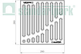 Решетка стальная штампованная (оцинкованная) к дождеприемнику 300x300, фото 2