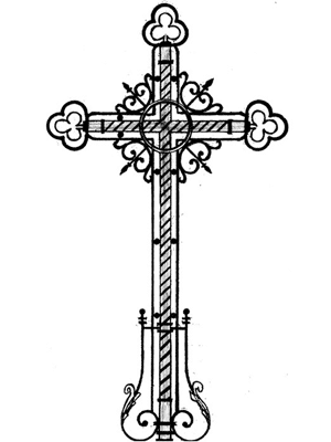 Кованый христианский крест - фото 1 - id-p44092236