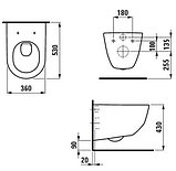 УНИТАЗ ПОДВЕСНОЙ LAUFEN PRO 360х530, фото 2