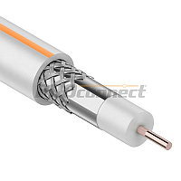 Кабель SAT 50M+CCS/Al/Al, 75%, 75 Ом, 100м., белый CABLETECH