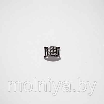 Пряжка металлическая декоративная 8 мм (черный никель), фото 2