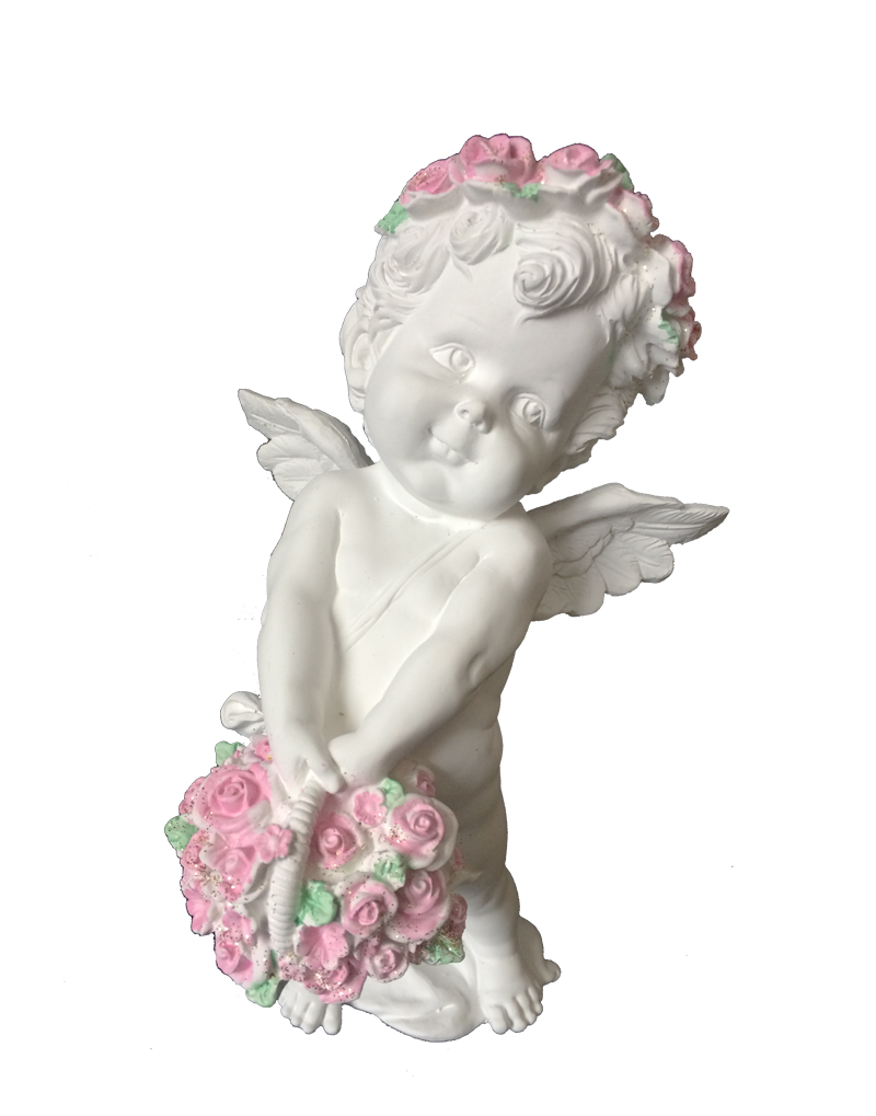 Фигурка Ангел с корзиной цветов aj23.1