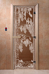 Двери DoorWood с рисунком «Березка» (бронза)