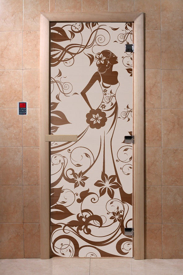 Двери DoorWood с рисунком «Девушка в цветах» (бронза) - фото 1 - id-p44437521