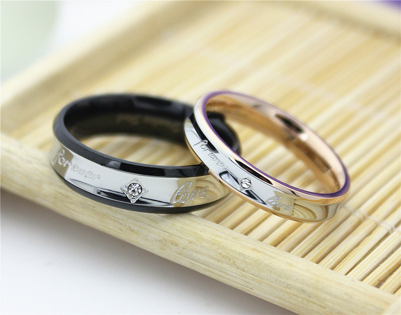 Парные кольца для влюбленных "Неразлучная пара 108" с гравировкой "Любовь навсегда" - фото 4 - id-p33139719