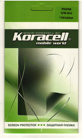 Бесклеевая защитная пленка Koracell 2 in 1 для Apple iPhone 5 / 5S/ 5С глянцевая, фото 2