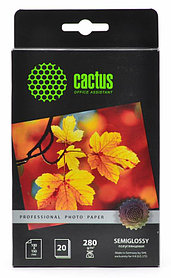 Фотобумага Cactus Prof 10x15, 280 г/м2, 20 л., полуглянцевая (CS-SGA628020)