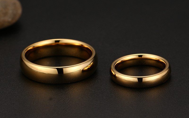 Парные кольца "Обручение Gold Premium" из вольфрама (4 мм и 6 мм) - фото 3 - id-p44509404