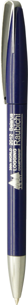 Пластиковая шариковая ручка голубого цвета с металлическими элементами. Для нанесения логотипа - фото 5 - id-p44675521