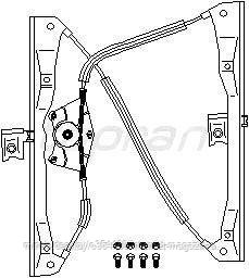 Стеклоподъемник передний правый без двигателя Volkswagen Golf IV 97-05 - фото 1 - id-p44807420