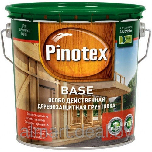Pinotex Basse 2.7l Грунт-антисептик для дерева - фото 1 - id-p44832676