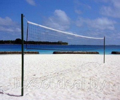 Сетка для пляжного волейбола безузловая упрощенная 8.5х1 м, без ленты, яч. 100х100 мм, 2.2 мм, (белая), РБ - фото 1 - id-p1686886