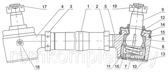 РК 65 Ремкомплект шарнира рулевой тяги (2522-3003010) тракторов МТЗ-2522, 2822, 3022