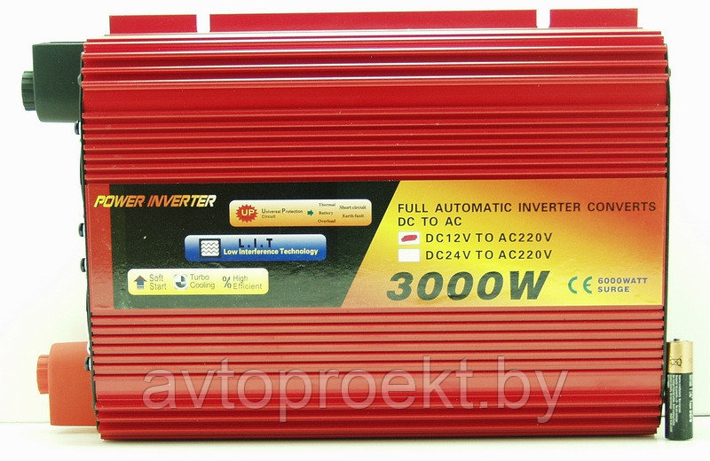 Автоинвертор 3000 W - преобразователь напряжения 12 220 V